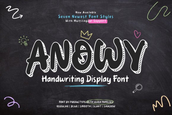 Anowy: A Script Amp Typeface for Editorial Design and Brand Identity