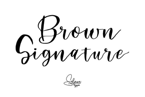 Brown Signature: The Handwritten Typeface for Authentic Branding