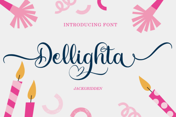 Delightful Dellighta: A Whimsical Script Font for Creative Branding