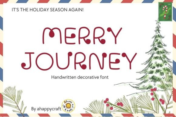 Merry Journey: A Handwritten Typeface for Authentic Brand Identity